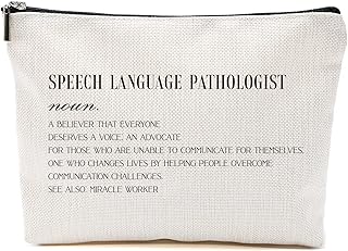 Speech Therapy Gifts, Speech Therapist Gift for Women, Therapist Makeup Bag, Speech Language Pathologist Gifts, Speech Therapist Appreciation Cosmetic Bag, Therapist Bag