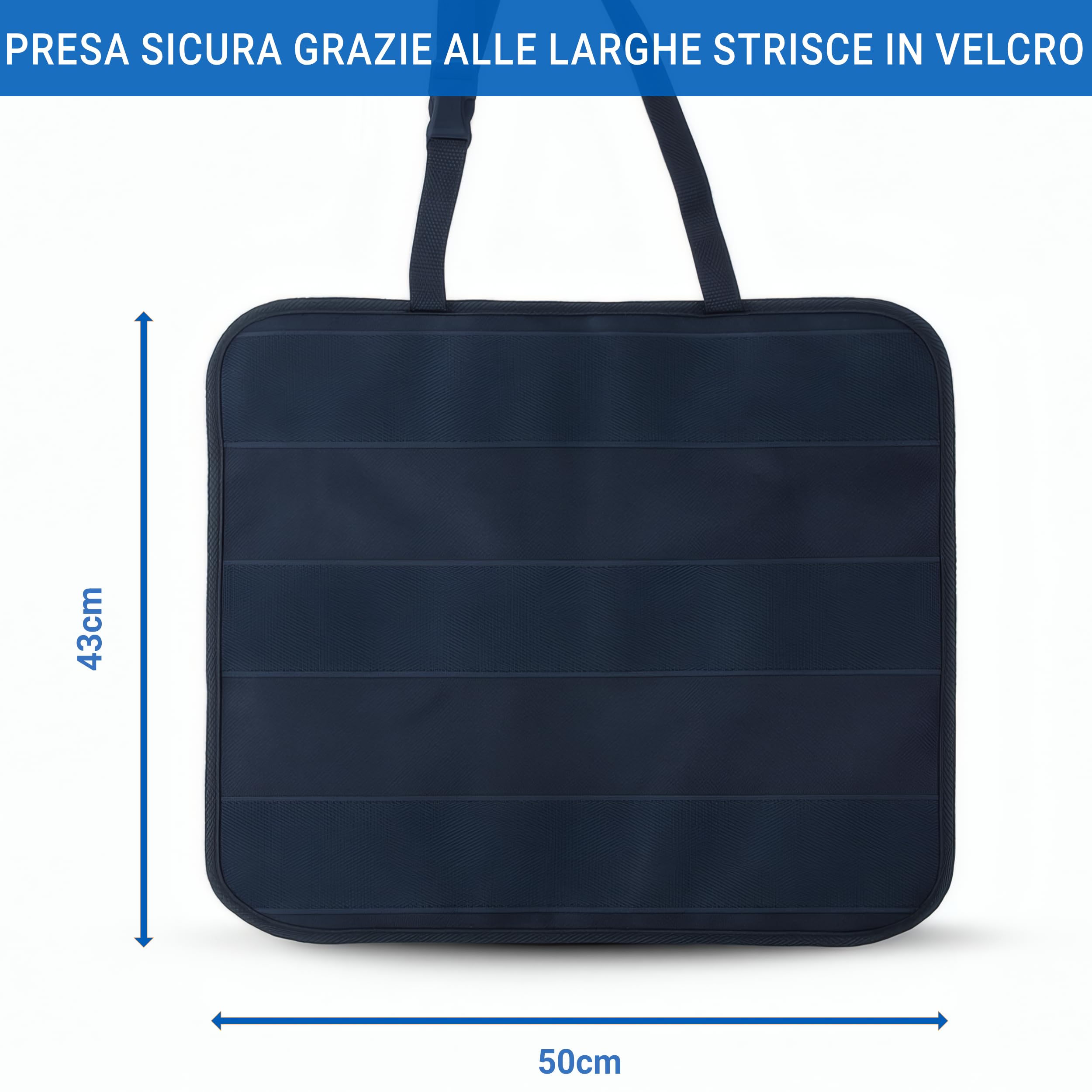 Borsa di ricarica tipo 2 per bagagliaio, organizer velcro, scomparto carte ricarica, design