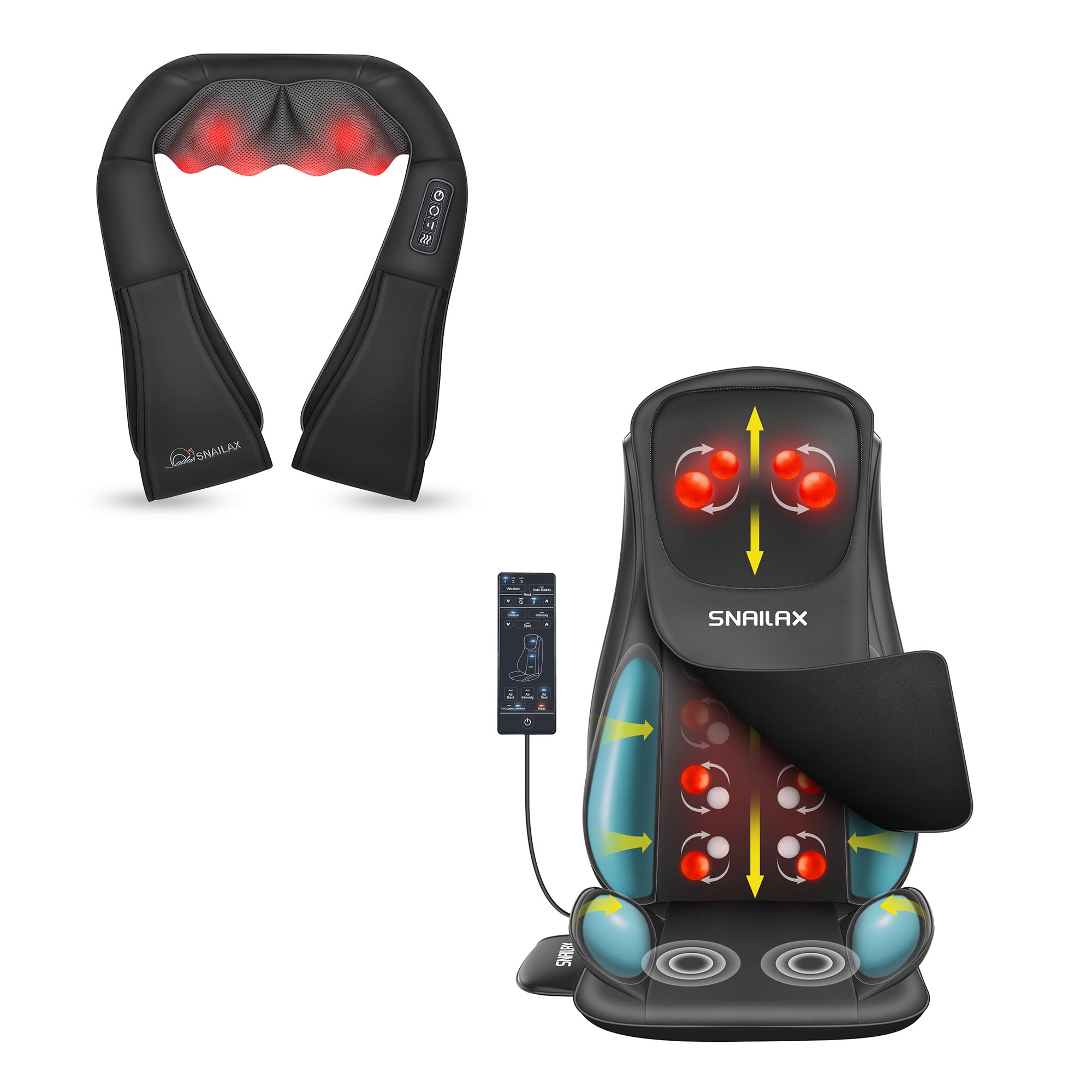 Amazon.com: Snailax Shiatsu Neck and Shoulder Massager Shiatsu