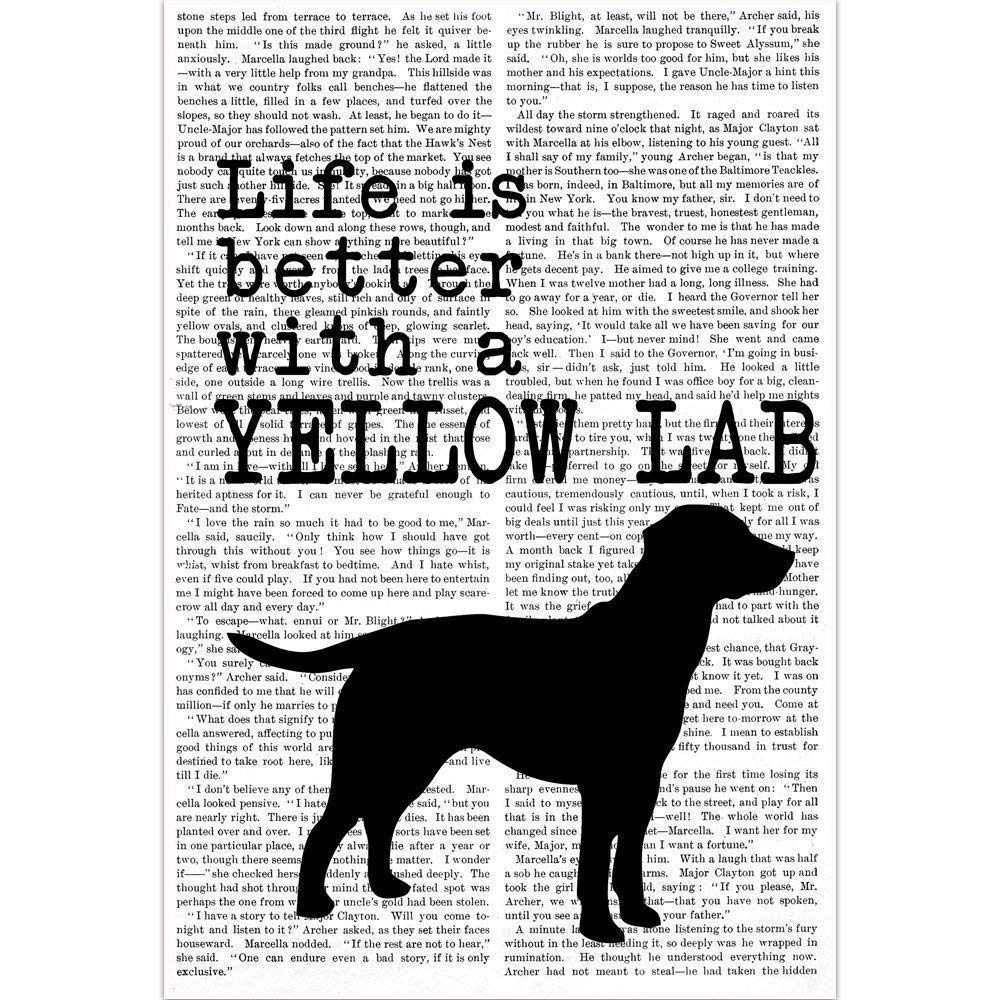 Yellow Lab Wall Art Poster Handmade Products