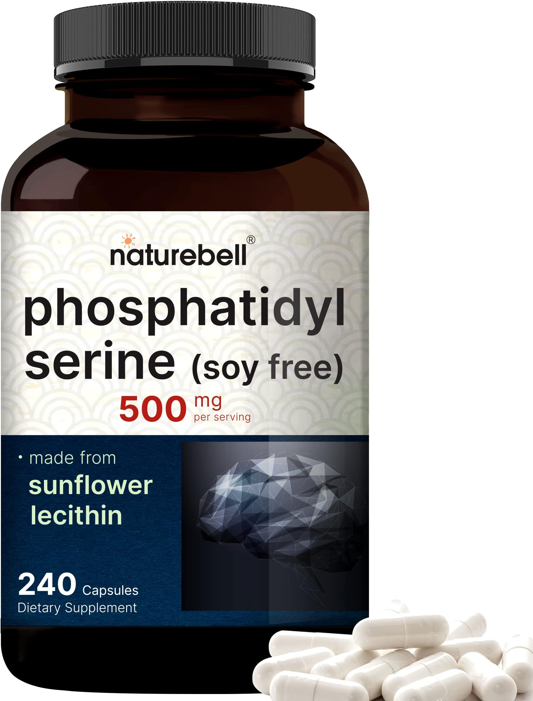 Amazon.com: Ultra Strength Phosphatidylserine Supplement 500mg Per ...