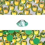 Novani 3000 Pieces Flatback Rhinestones Glass Round Gems F-Green Crystals for Nail Art DIY Crafts Clothes Shoes,SS8,2.3-2.5mm