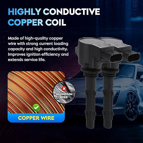 Miniatura 4 de Paquete de bobinas de encendido + bujías de iridio para Dodge Sprinter 2500 3500 Mercedes-Benz C230 C280 C300 C350 CL550 CLK350 CLK550 CLS550 E350