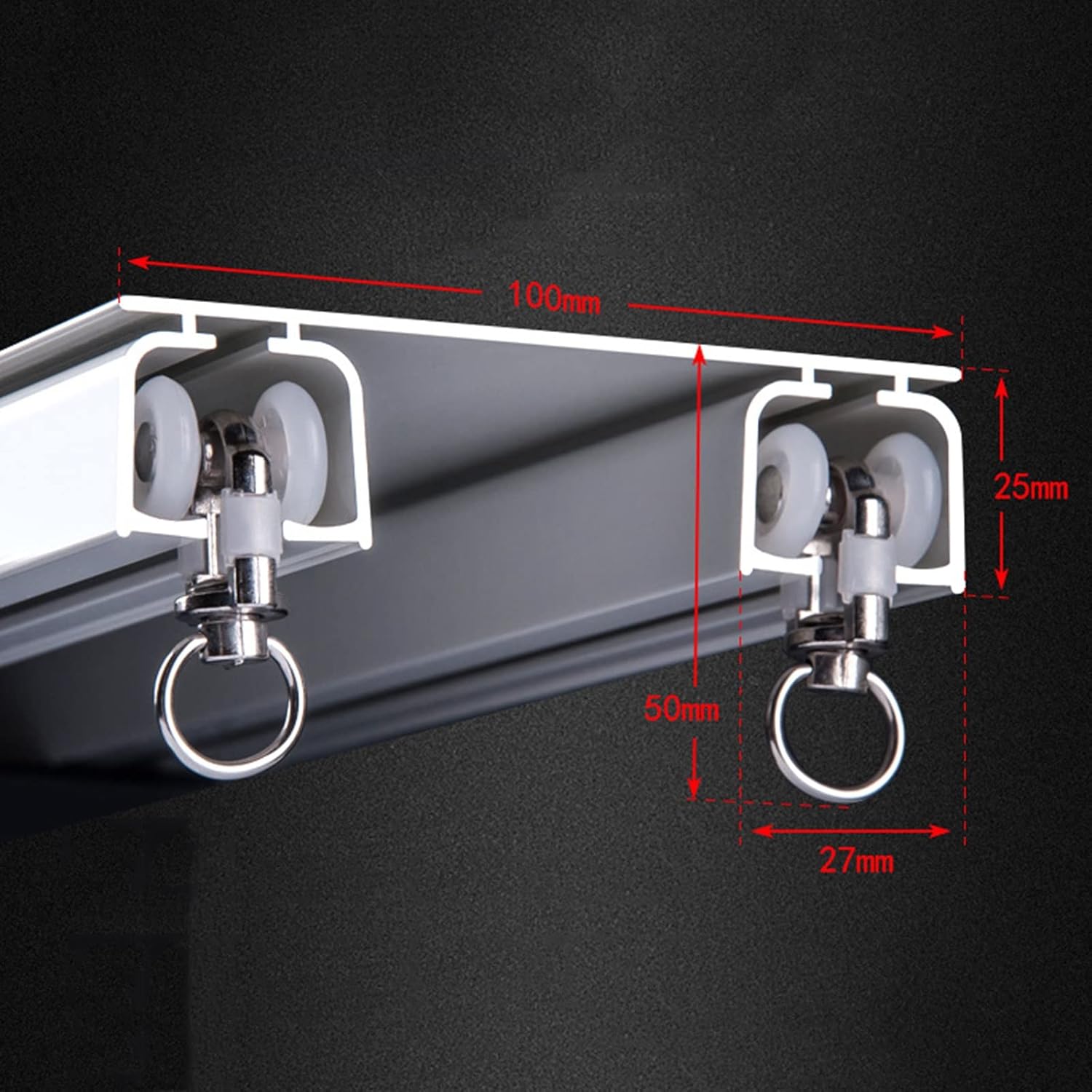 Ceiling Track For Curtains, Nano Silence Heavy Conjoined Rail 2 Meters - 6 Meters, Easy Install Curtain Pole Office Home RV Shower Garage Curtains.
