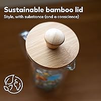 Vista 5 de Rasa - Cafetera de prensa francesa de 11.8 fl oz, vidrio de borosilicato de doble pared resistente al calor, sin BPA, 100% libre de plástico