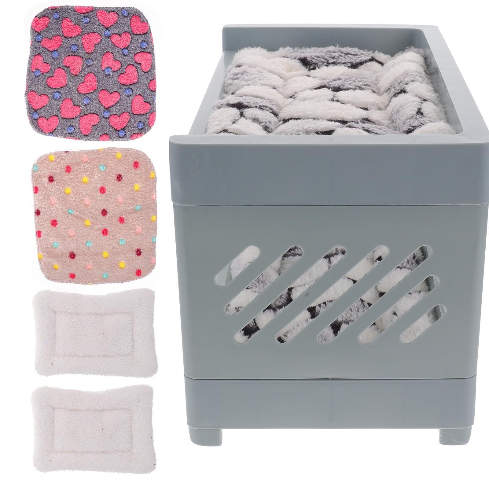 Cama para hámster doble capa y escondite para pequeños roedores nido