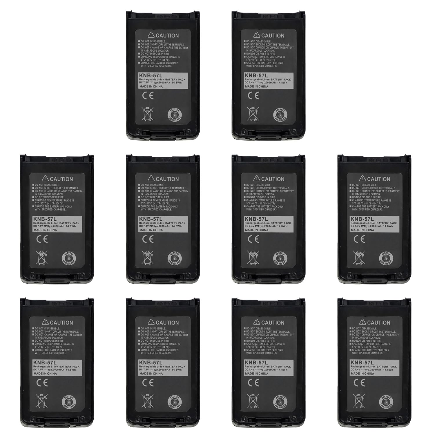 DDONG PLUS (10PCS) KNB-57L Battery KNB-24L KNB-55L [Upgraded] for Kenwood NX-220 NX-320 NX-3220 NX-3320 NX-3300 TK-3160 TK-3360 TK-2173 KNB-35 KNB-56N KNB-78L KNB-79LC Battery