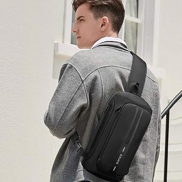 OZUKO Men Chest Crossbody Bags Waterproof Sports Shoulder Fashion Usb Multifunctional Sling Bag (Camouflage)