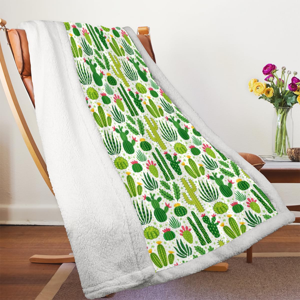Kaktus-Sukkulenten-Fleecedecke, superweich, flauschig, gemtlich, berwurf,  Decke, leicht, flauschig, bequem, warm, atmungsaktiv, berwurfdecken fr  Couch, Sofa, Bett, Reisen, Zuhause, 127 x 152,4 cm : Amazon.de: Kche,  Haushalt & Wohnen