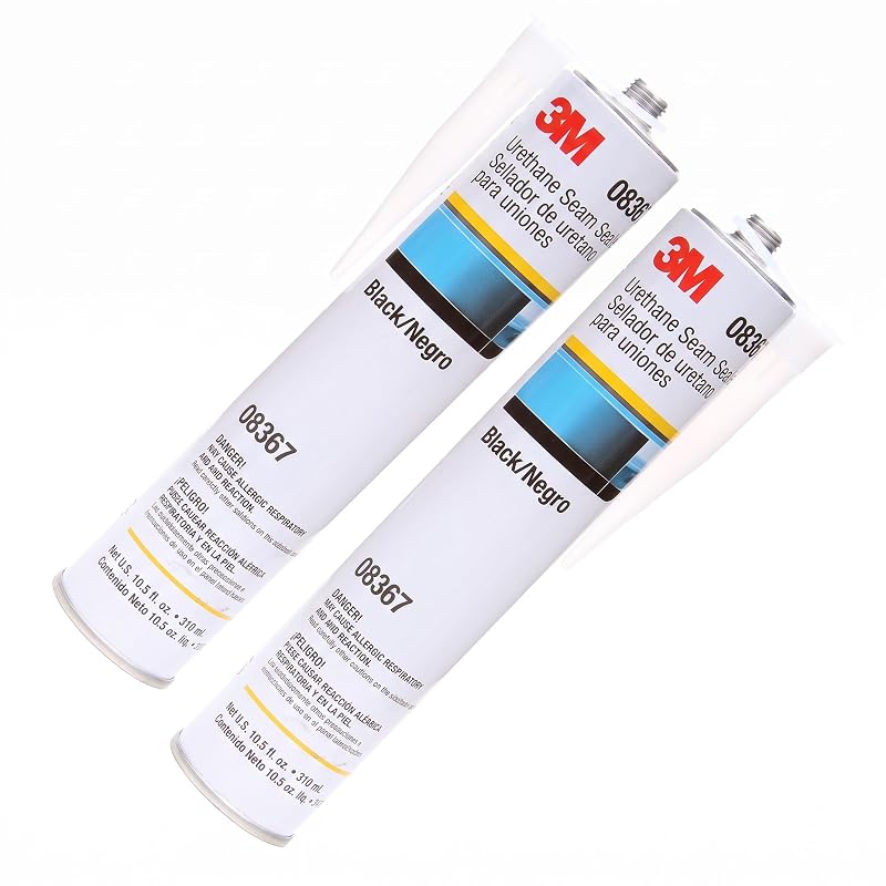 3M Selante de Juntas de Uretano 08367 Preto, Cartucho de 310 mL, Flexível e de Alto Teor de Sólidos, Pacote com 2