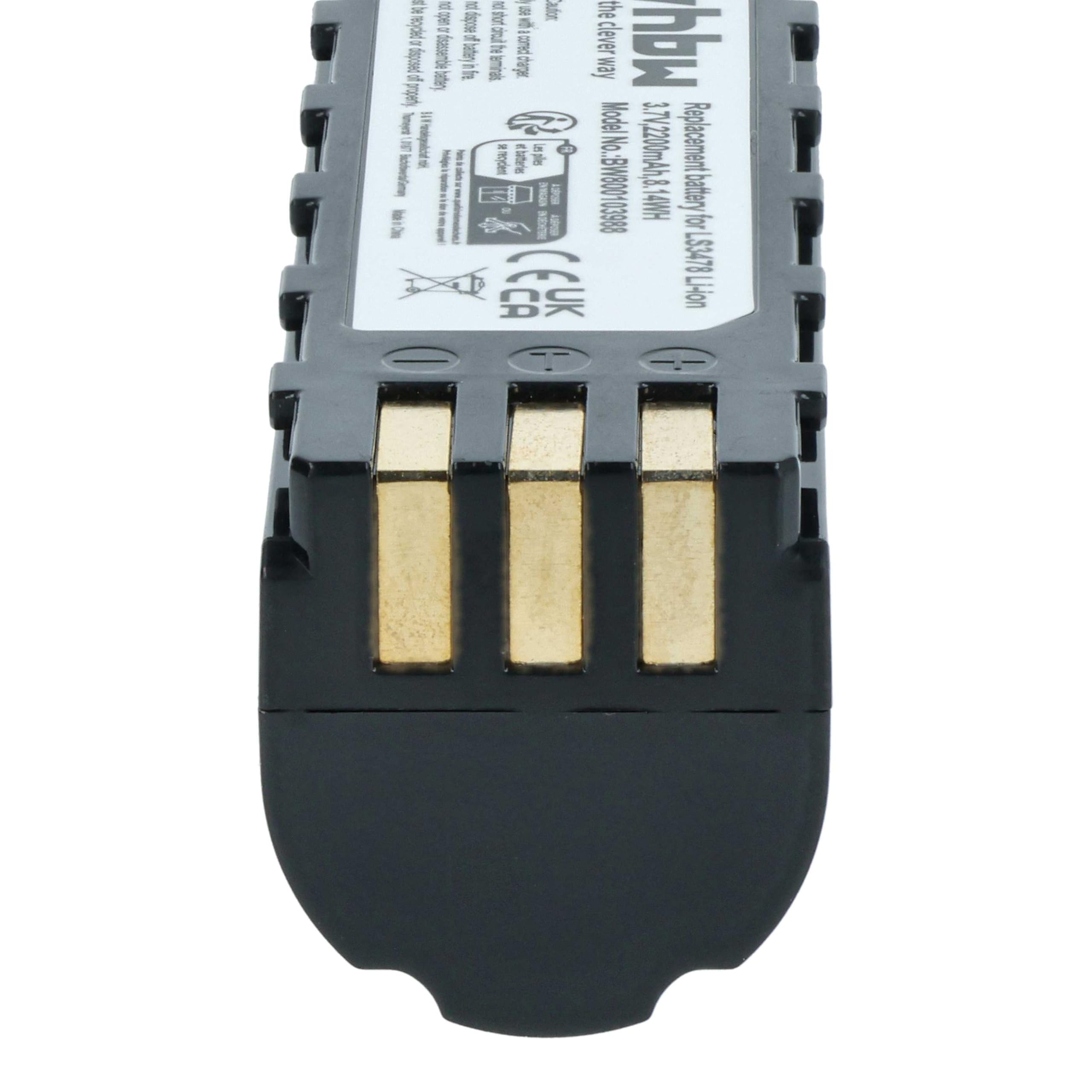 vhbw 5 x akumulator kompatybilny z Honeywell 8800 skaner kodów kreskowych POS (2200 mAh, 3,7 V, litowo-jonowy)