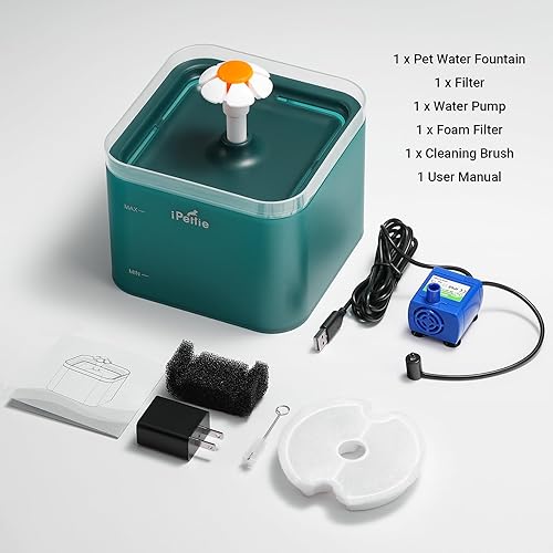 Miniatura 4 de iPettie Neverland - Fuente de agua para gatos con luz LED 20 L fuente de agua ultra silenciosa para gatos y perros pequeños