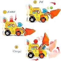 Vista 3 de VTech Pop-a-Balls Push & Pop Bulldozer, Amarillo