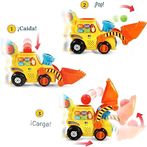 Miniatura 3 de VTech Pop-a-Balls Push & Pop Bulldozer, Amarillo