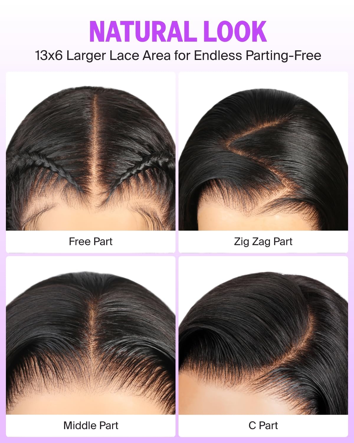 MEGALOOK 13x6 Lace Front Wig Human Hair Wear and Go Glueless Wig Human Hair Straight Human Hair Drawstring Wigs 12A Pre Plucked Pre-Bleached Pre-Cut Ear-To-Ear Frontal Wigs 22 Inch - Image 4