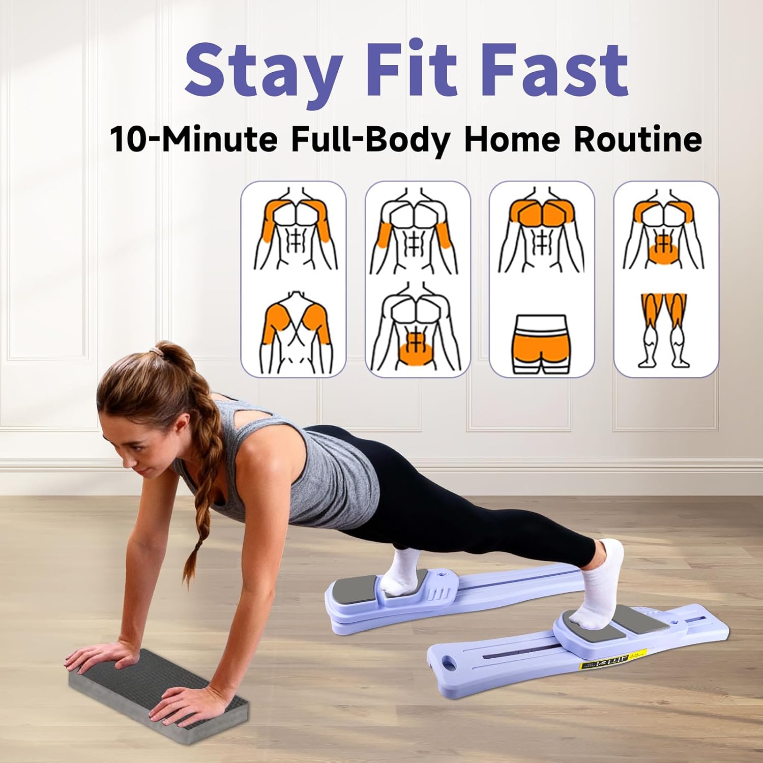 Pilates Reformer Board , Multi-Functional Pilates Equipment Set with Resistance Bands, Ab Trainer, Core Workout, Full Body Toning, at Home Pilates Reformer for Women