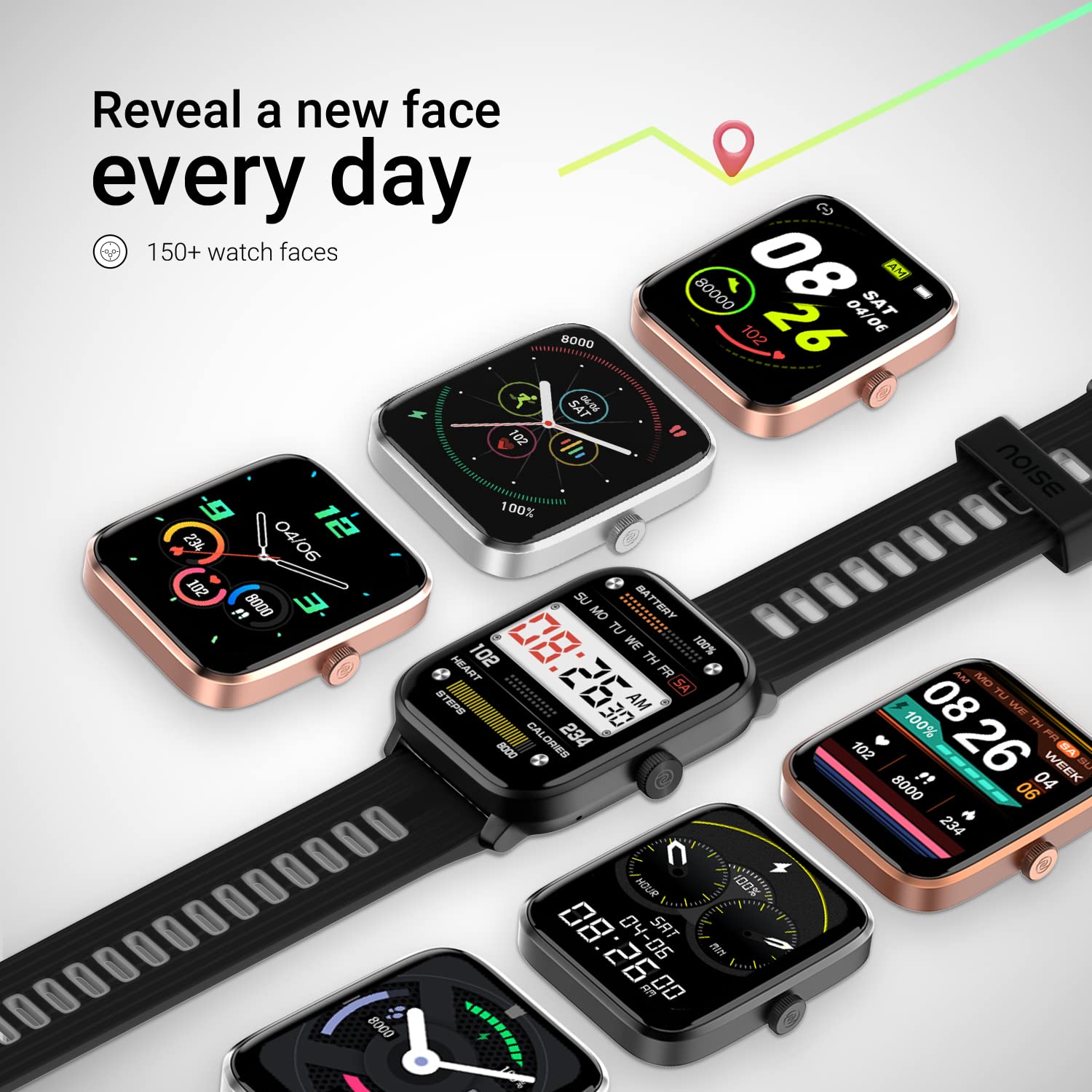 Noise Pro 4 GPS Smart Watch with GPS Built-in, Advanced Bluetooth Calling tech,1.85" Display, 600Nits, Functional Crown, Upto 7 Days Battery, Step & Sleep Tracker, 150+ Watch Face (Shadow Black) 36 71oCUicEB+L. SL1500