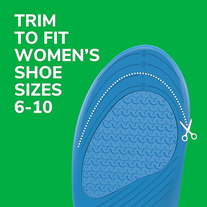 Dr. Scholl's Athletic series, Advanced Sport Massaging Gel Insoles for Women's sizes 6-10, Multi-color