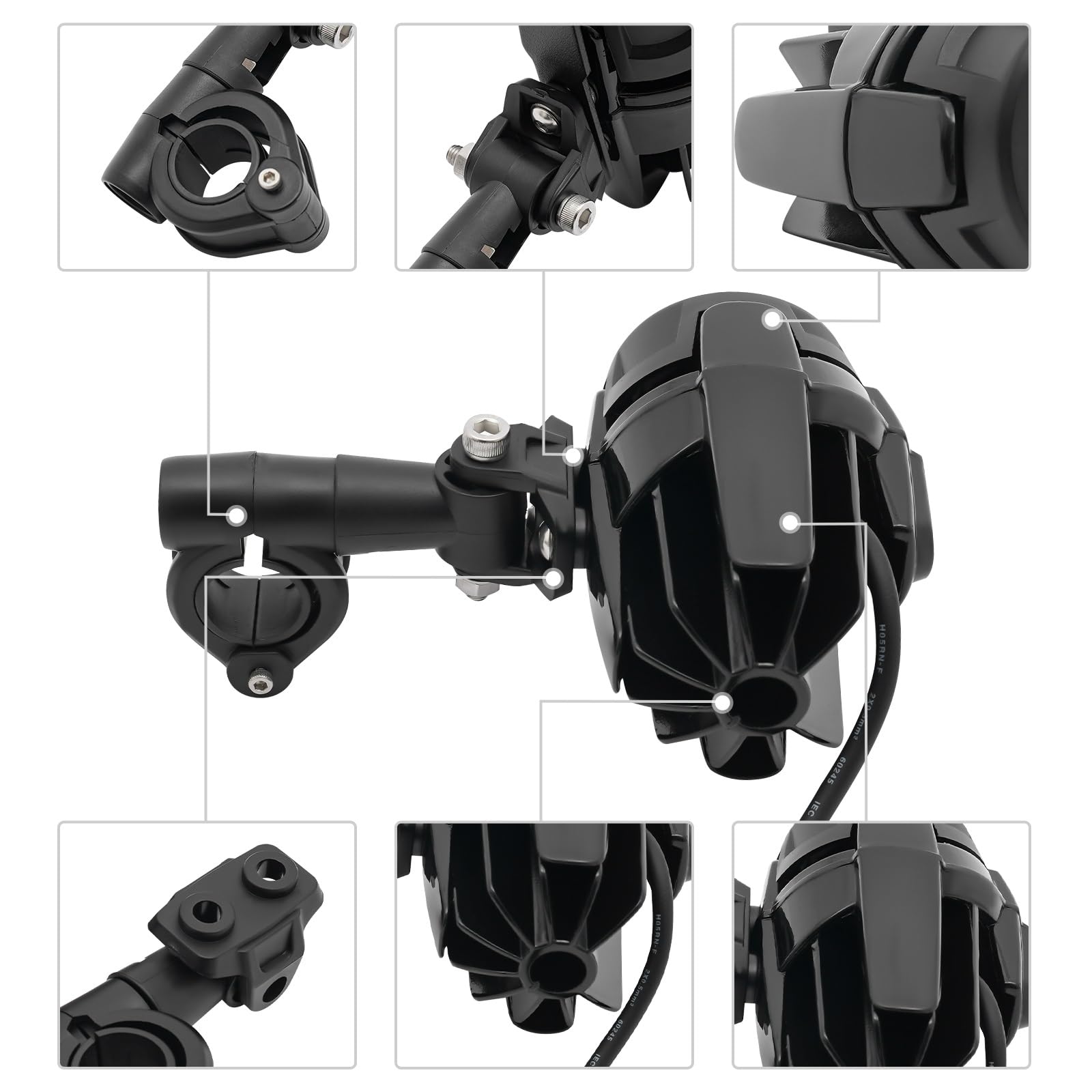 Dirt Bike Reflektor Pasuje do R1200GS Adv F800GS 2 szt. 40W LED motocyklowe pomocnicze światła przeciwmgielne 6000K reflektor jazdy