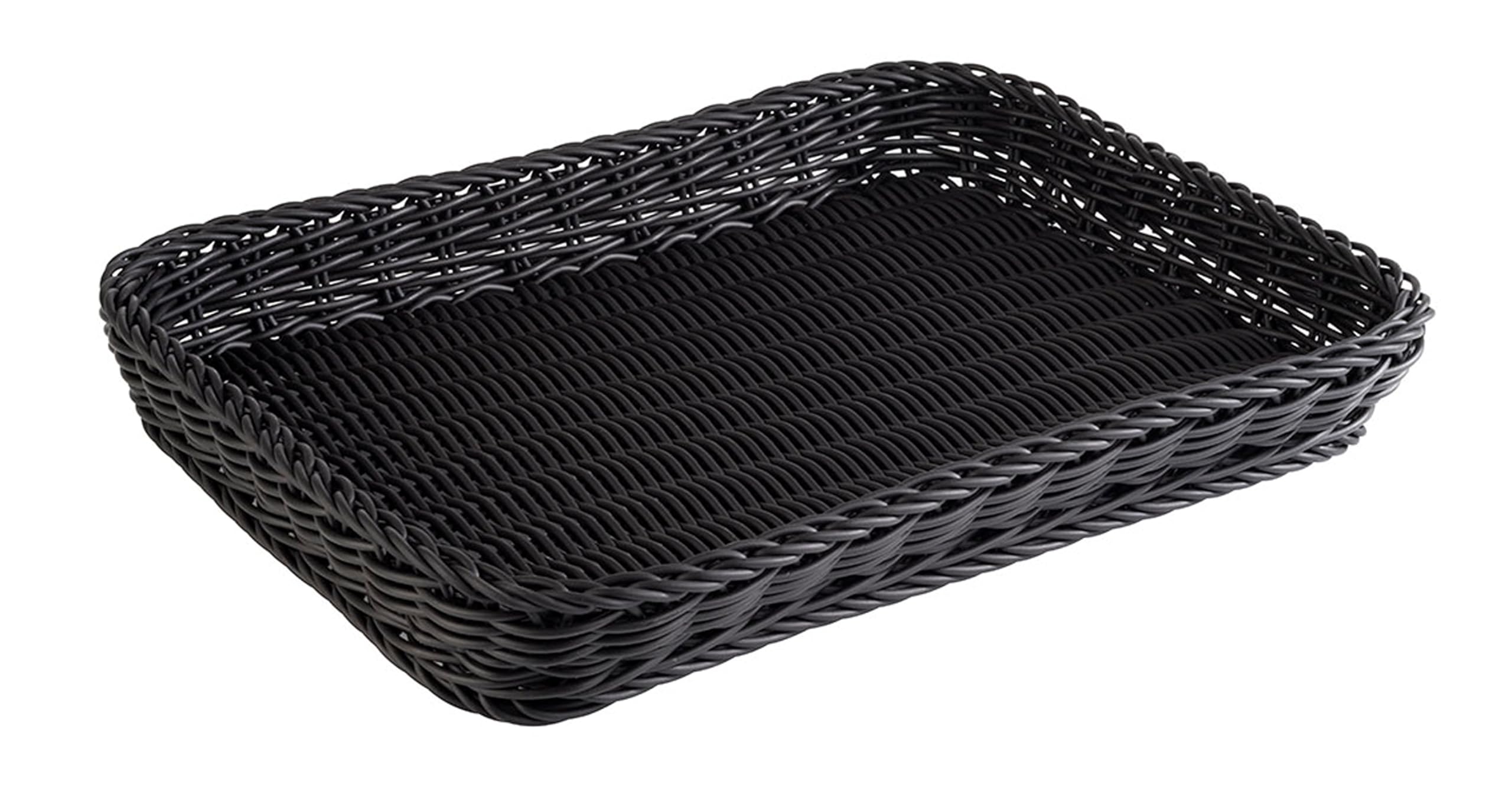 APS 50908 Korb "PROFI LINE", 40 x 30 cm, Höhe 5 cm, Polypropylen, Bäcker-Maß, schwarz