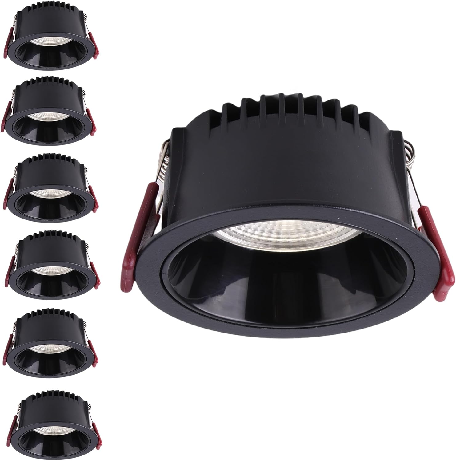 3.5Inch 12V LED RV Recessed Puck Light - 6Packs, Full Aluminum 12 Volts RV Light Fixture for Motorhome, Camper, 3000K Warm White