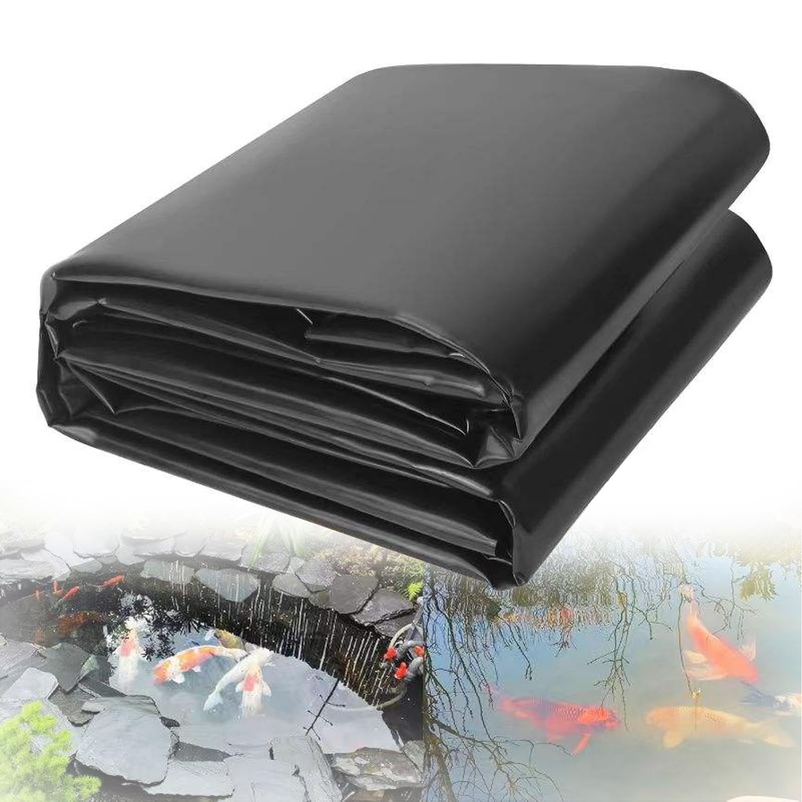 Bâche de bassin pour étang de jardin carpes koï membrane piscine flexible 3x8m