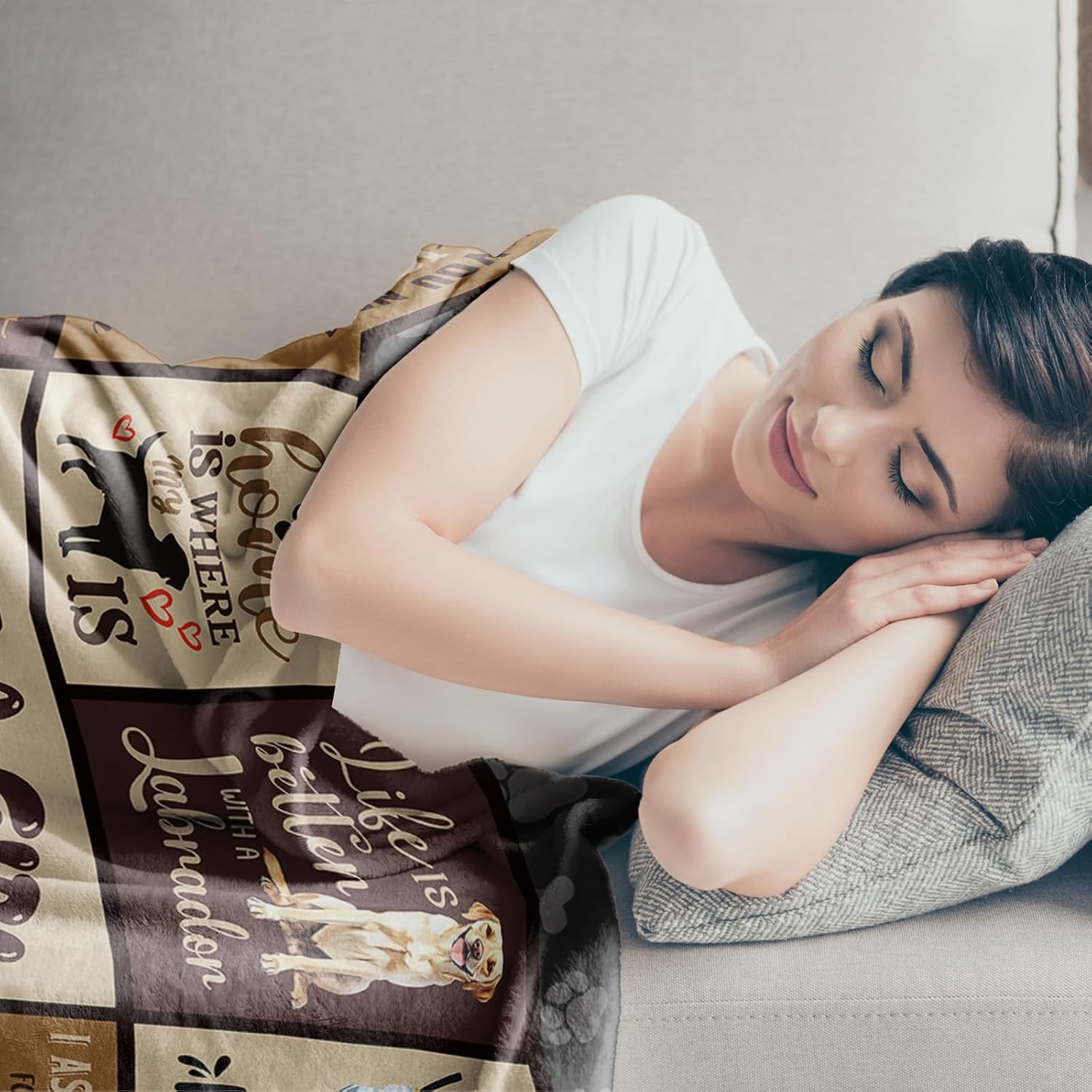 Labrador Retriever Gifts, Labrador Blankets 60''x50'', Gifts for Labradors Dog Owners Lovers Woman Decor - Image 3