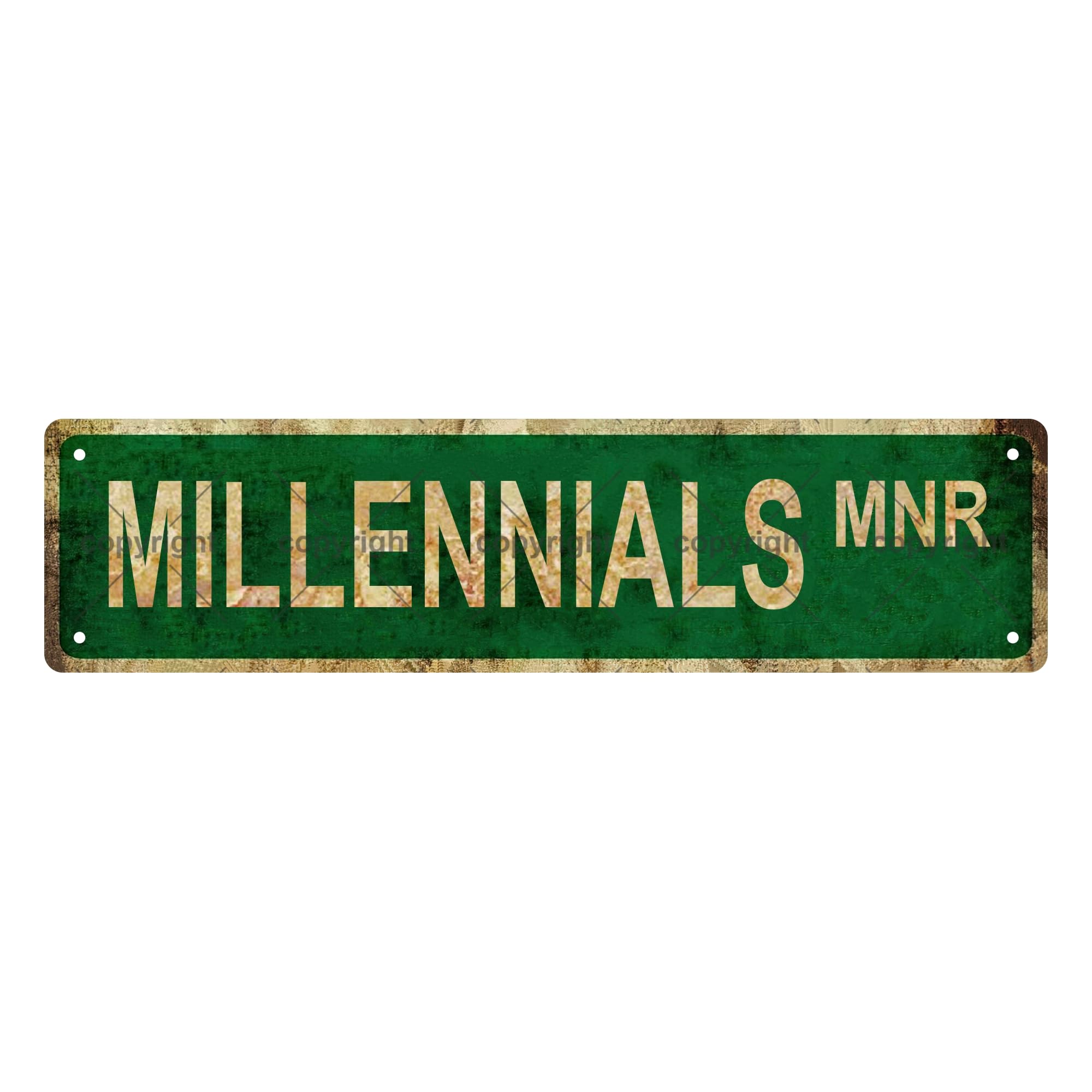 Millennials Mnr People Metal Tin Street Sign Bar Cafe Garage Cave Home Room Wall Bathroom Farmhouse Garden Porch Patio Decor,4x16 Inch