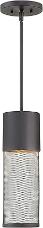 Hinkley Aria Contemporary Modern One Light Outdoor Hanging Lantern, Black