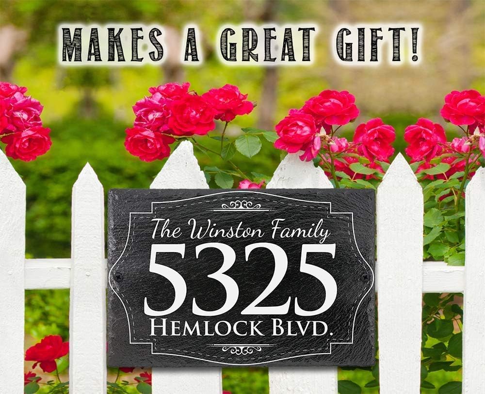 Slate Address Plaques - Customized Wall Plaque House for Outside Personalized Home Signs