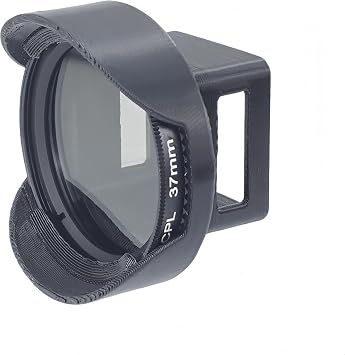 M37 External Adhesive CPL Polarizer Lens for Side 23.5mm Square Outside Streaming Backshot Lens Snap On Dash Cam Rear Camera Polarized Filter, Clear Glass Pathway Reflector Lens Accessories