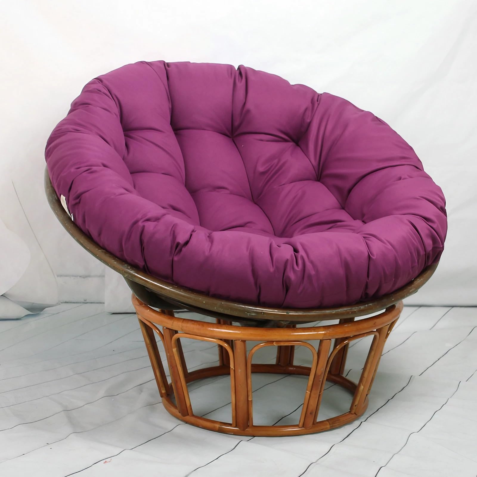 YHXAIQ Round Thickened Floor & Egg Chair Cushion - Polyester+Cotton Plush Comfort For Rocking/Hanging Chairs, Outdoor Garden & Indoor Sofa(Purple,180 x 180 cm) — image 1