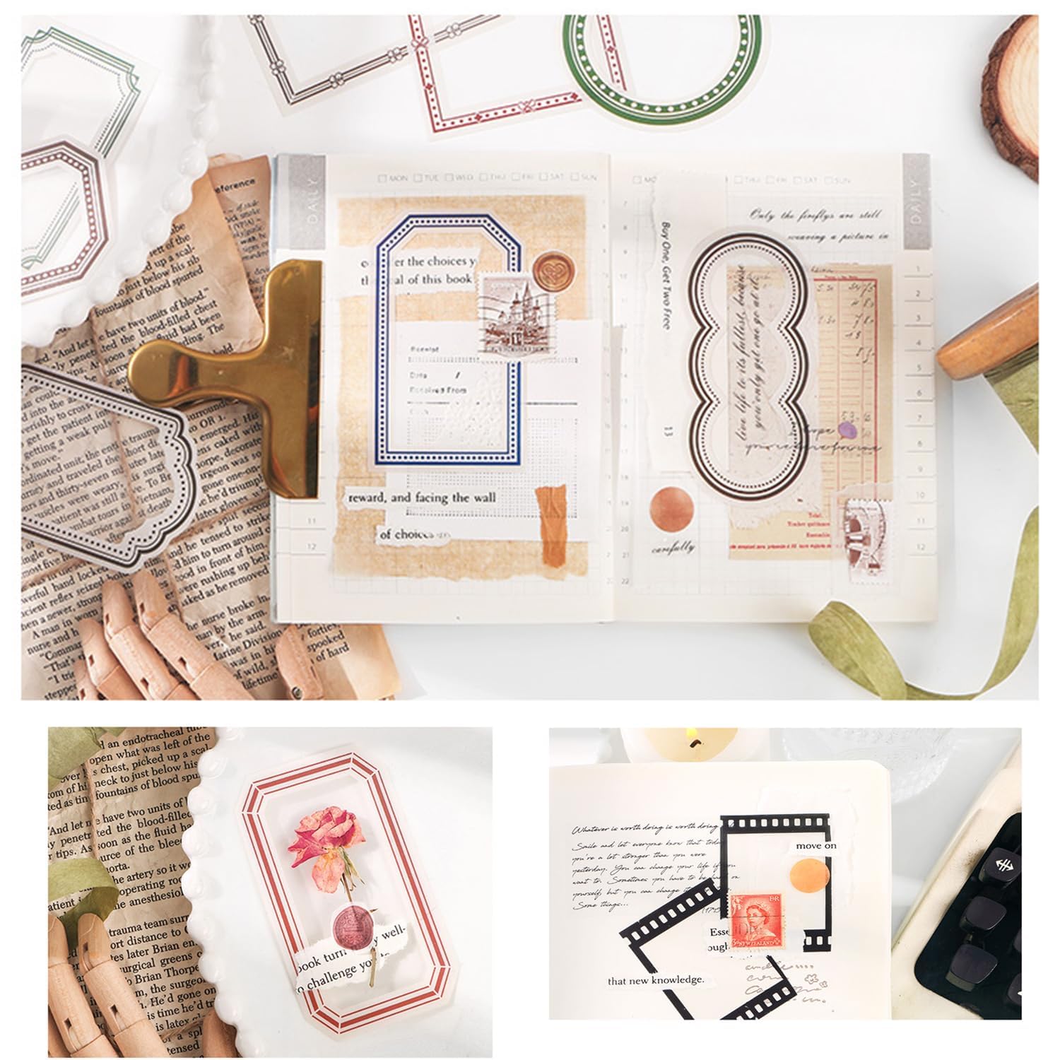 60 Adesivi In PET Per Ragazze - Tema Sole Caldo, Artistici, Impermeabili - Per Scrapbooking, Diari, Artigianato Fai Da Te - 4