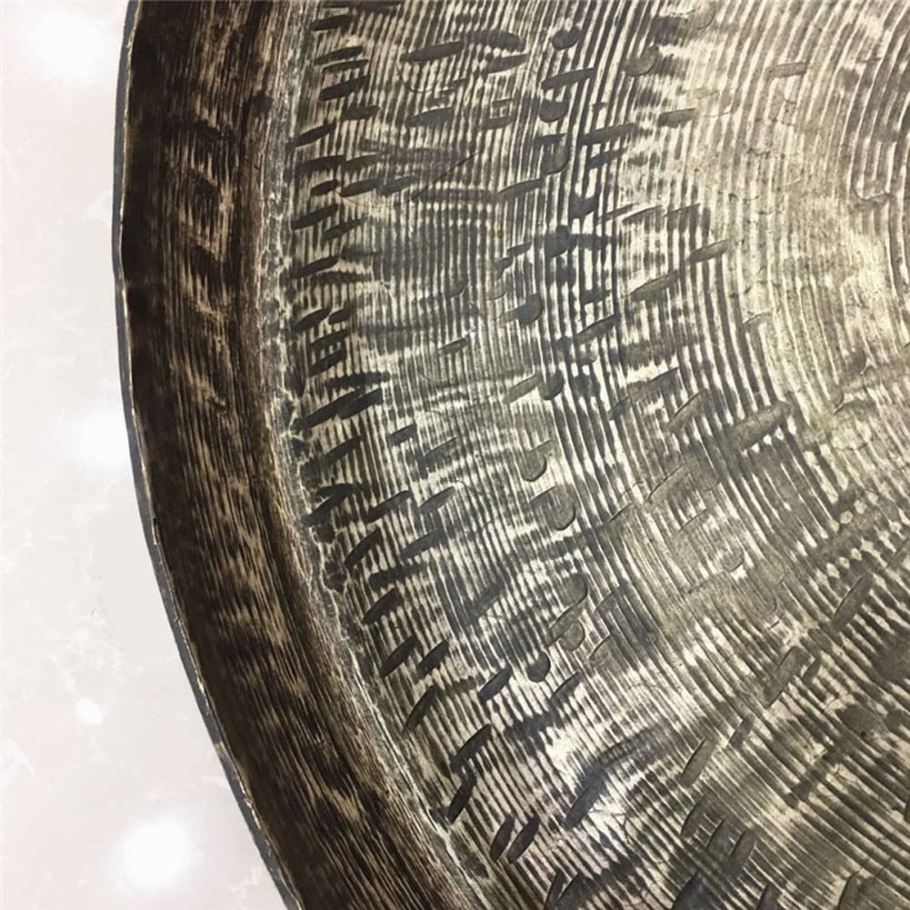 Gong de ópera, gong de latón Gong de ópera chino de bronce con fondo y lados altos, 30-40 cm, tratamiento de sonido(36cm)
