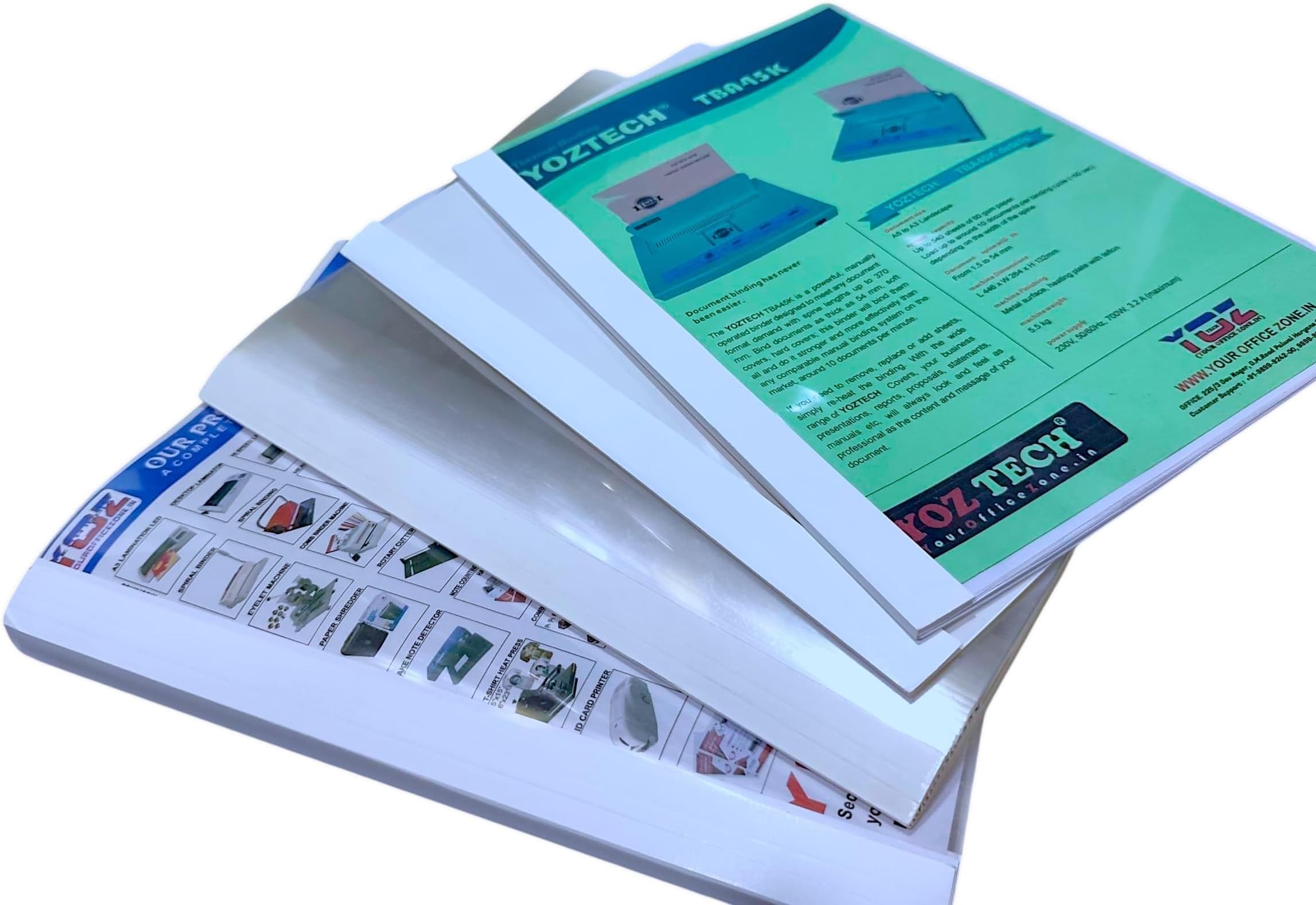 10 Pack Thermal Binding Presentation Covers, Crystal Clear Front Cover, White Paper White Cover, Thermal Folder (2mm) 15 Sheets (2)