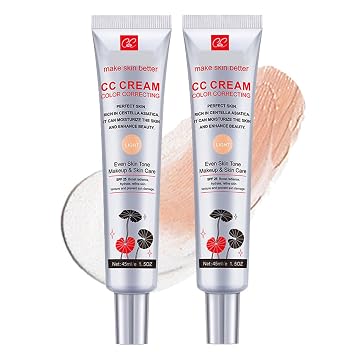 Color Correcting CC Cream, Full-Coverage Foundation, SPF 25, Even Skin Tone, Hydrating Cream