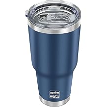 WETOWETO 30oz Tumbler with Lid, Stainless Steel Vacuum Insulated Water Coffee Tumbler, Double Wall Powder Coated Travel Mug Thermal Cup for Home Outdoor (Navy Blue, 1 Pack)