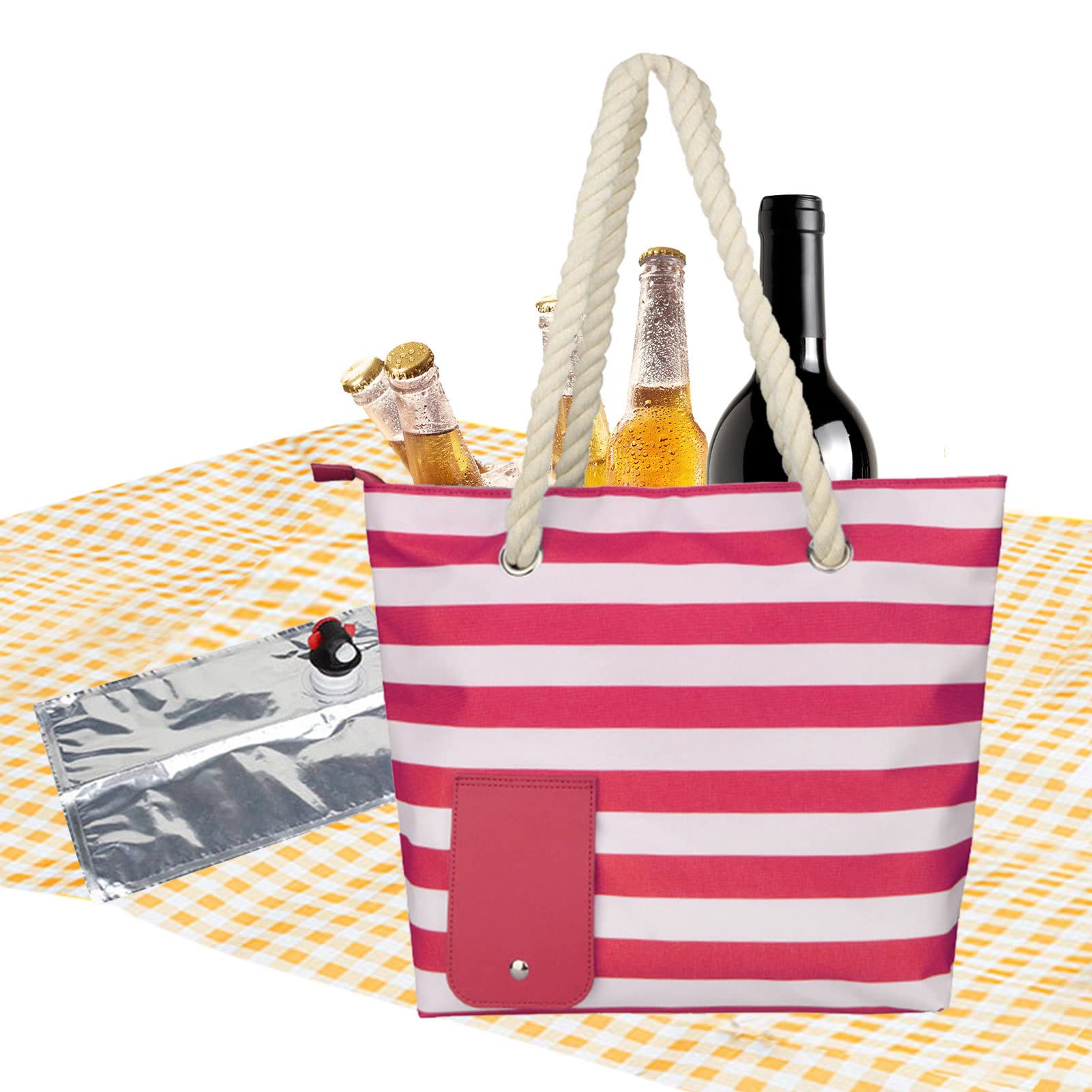 Isolierte Wein-Tasche Mit Auslaufsicherem Fach - Praktisch Für Picknick & Camping