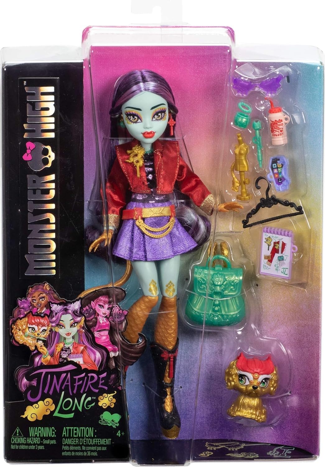 Amazon | Jinafire Long モンスターハイ Doll, Dragon with Pet Dog