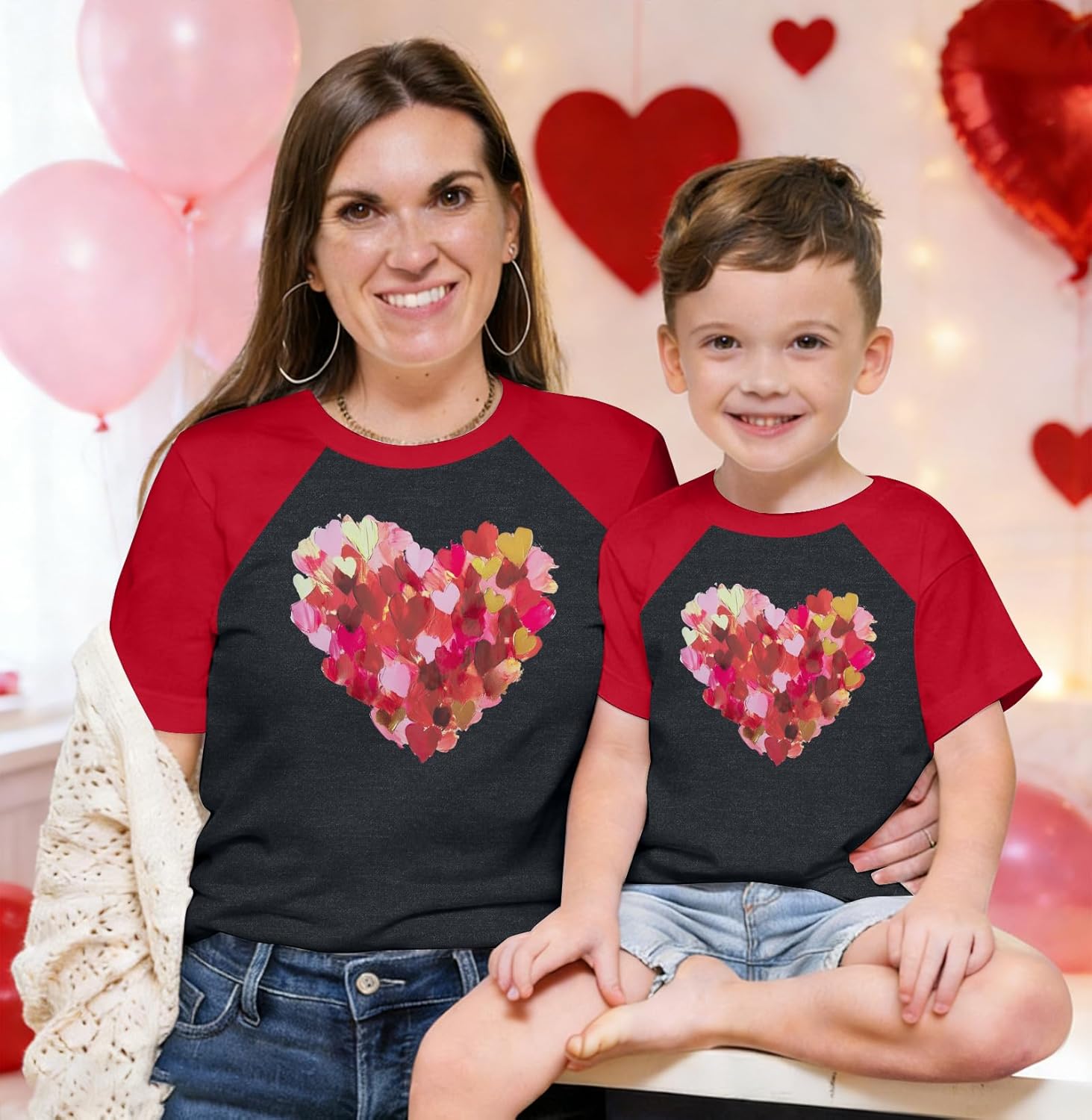 Mommy and Me Valentines Outfits: Women Valentines Day Shirts Cute Boys Girls Gifts T-Shirt Mom Toddler Tee Tops - Image 5