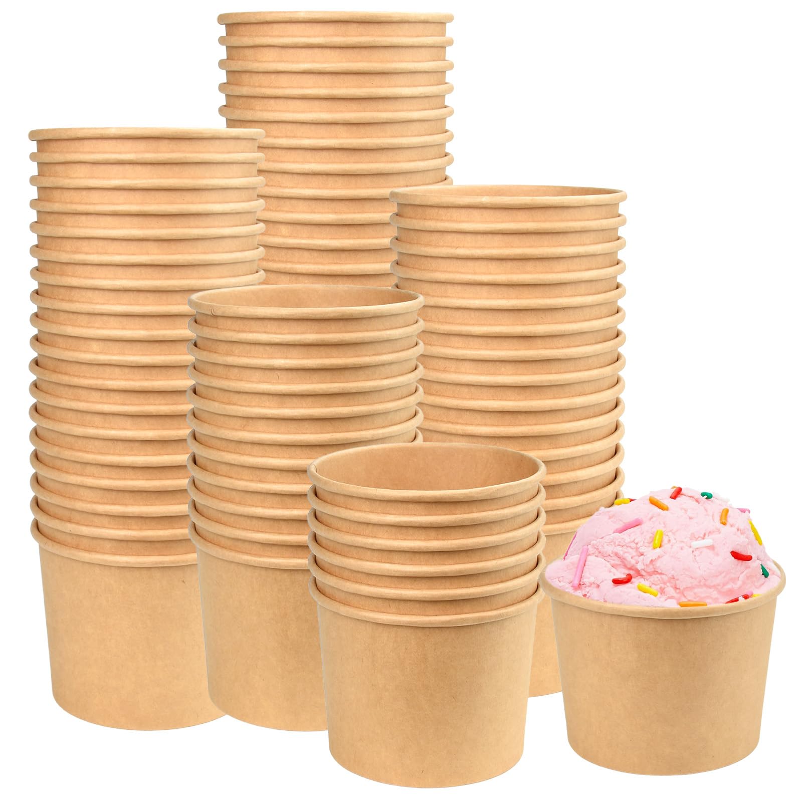 Yegookay 50 Vasos Postre 60ml Con 50 Cucharas – Set Reutilizable De Plástico Alimentario. Ideal Para Pudín, Mousse, Helado Y Fiestas