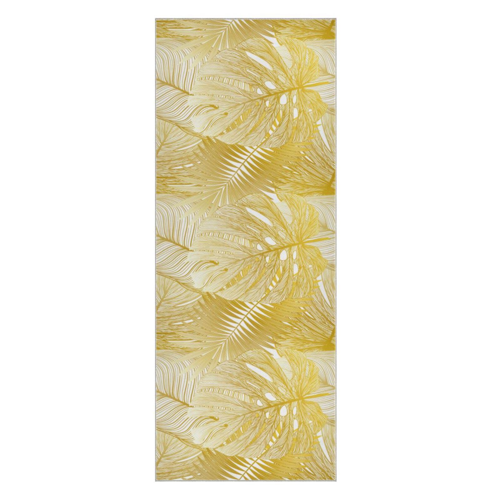 susiyo Yoga Towel Yoga Mat Towel Dots Yoga Mat Cover Blanket for Hot Yoga Bikram Pilates Gym Towels with Grip Travel Yoga Mat Non Slip?Tropical Leaf Palm