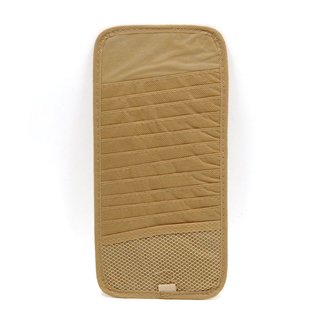 Generic Beige 12 Compartments Car Sun Visor CD Holder Pocket Organizer