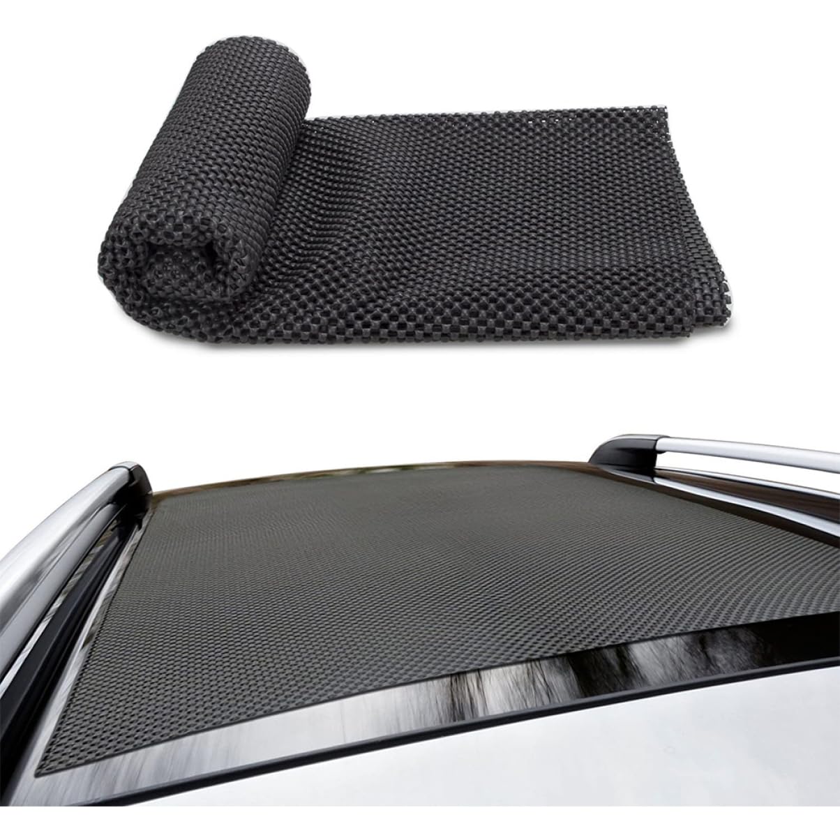 Antirutschmatte Auto Dach 120x90cm Zuschneidbar Strapazierfähiges Material Dachgepäckträger Schutzpad rutschfest Für Camping Und Reisen