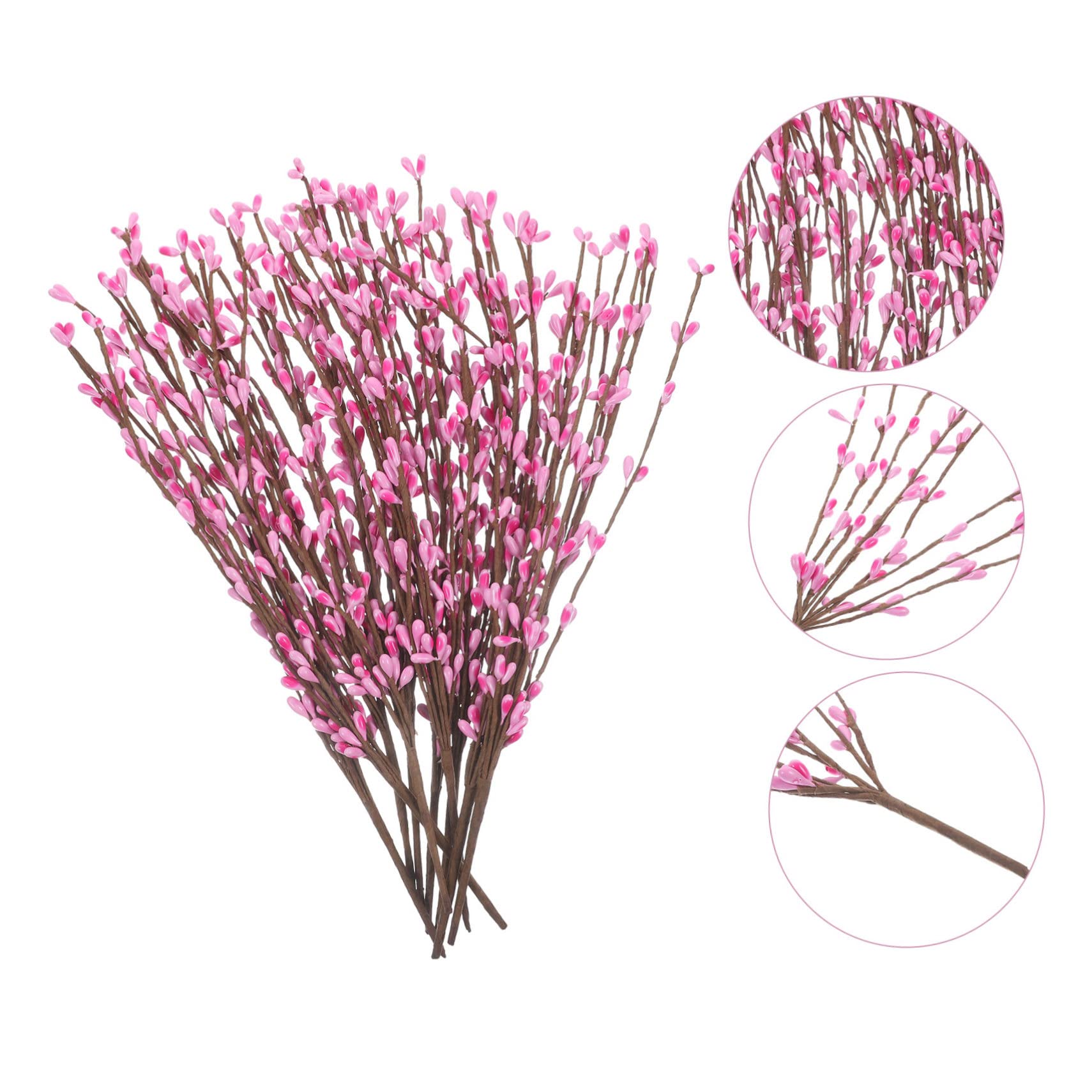 Cabilock 10 Pezzi Steli di Bacche Decorative Rosa per Composizioni Floreali