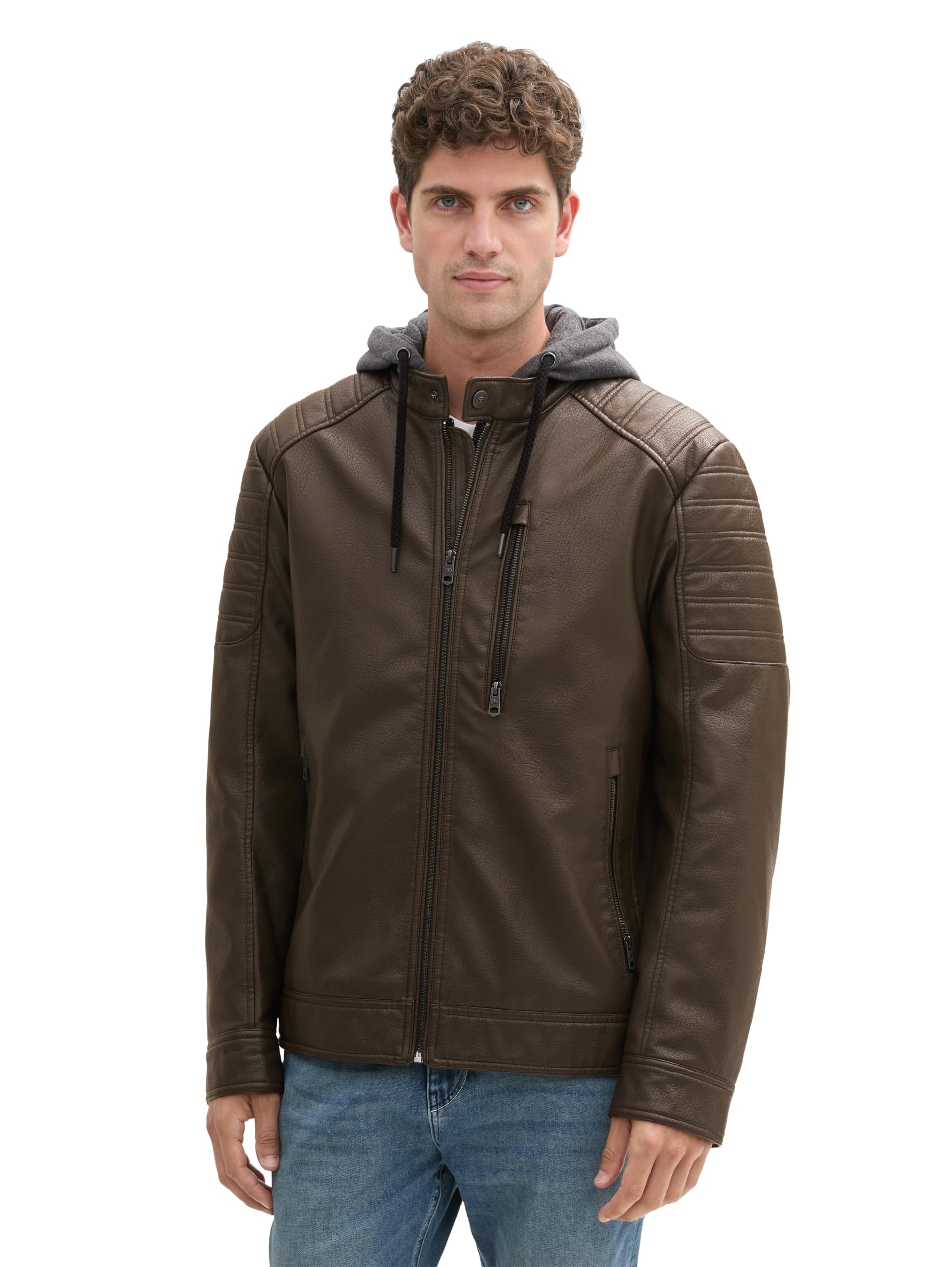 TOM TAILOR Chaqueta de Cuero sintético para Hombre