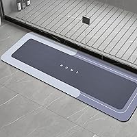 Vista 23 de Housego Juego de 3 tapetes mágicos de baño absorbentes, alfombras de piso de secado rápido, antideslizantes, con parte trasera de goma para baño