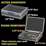 Tebery 24 Pack Blank Playing Card Case Clear Card Deck Box Snaps Closed, Empty Plastic Storage Box Holder for Bank Cards, Business Cards, Game Card