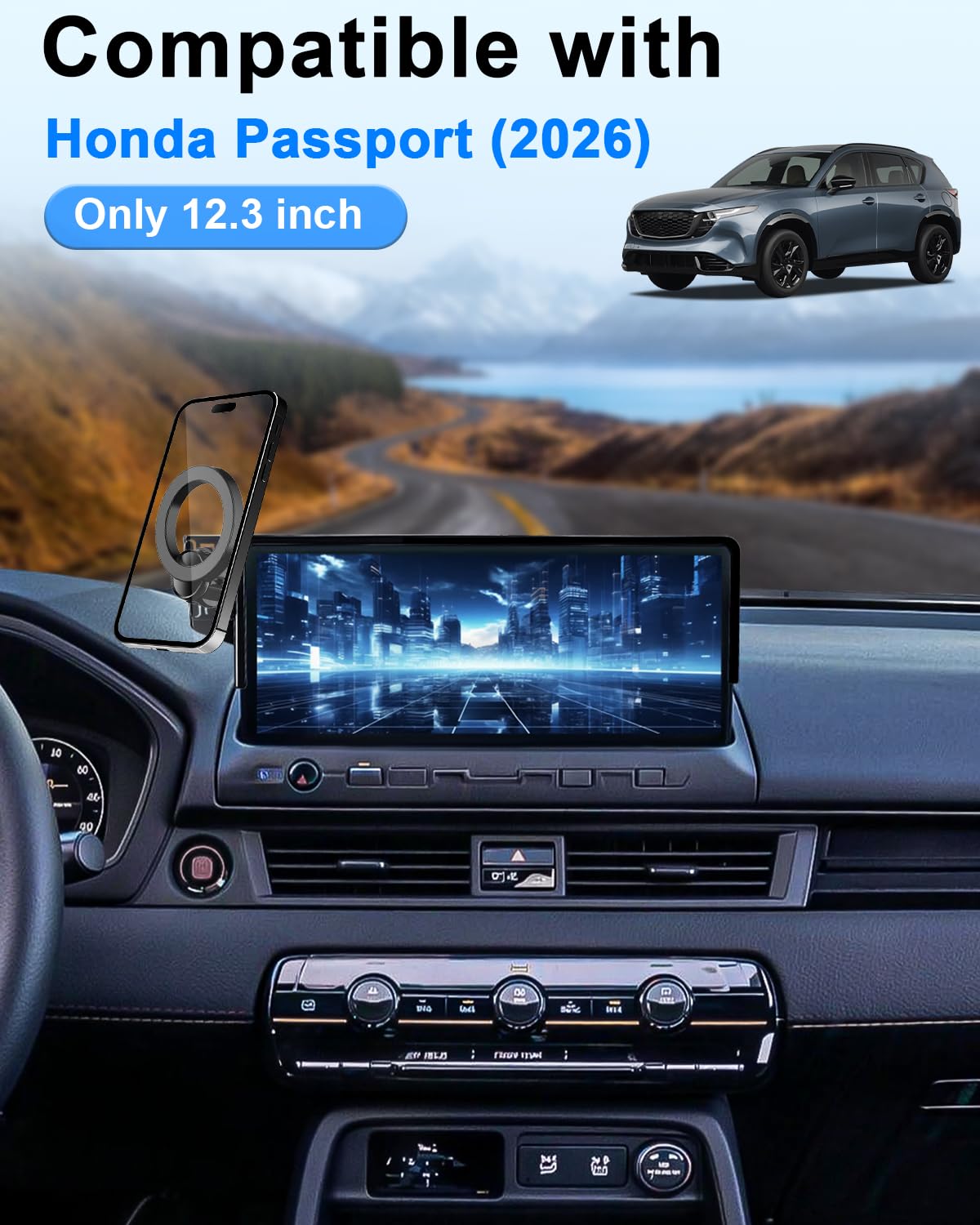 PZK Supporto per telefono da auto per Honda Passport/Pilot 2026 Accessori