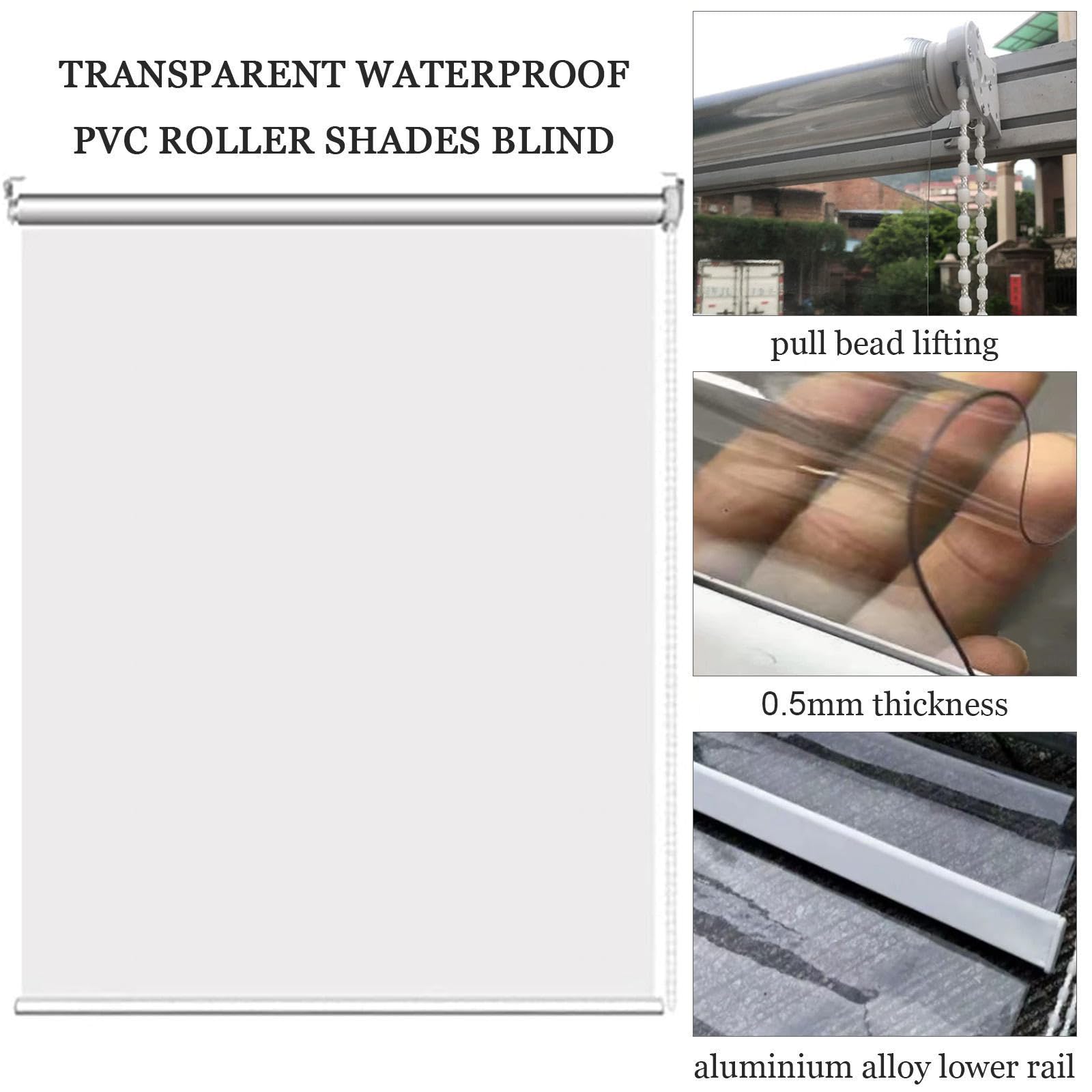 Doorzichtig Waterdicht Pvc Rolgordijn, Transparante Rolgordijnen